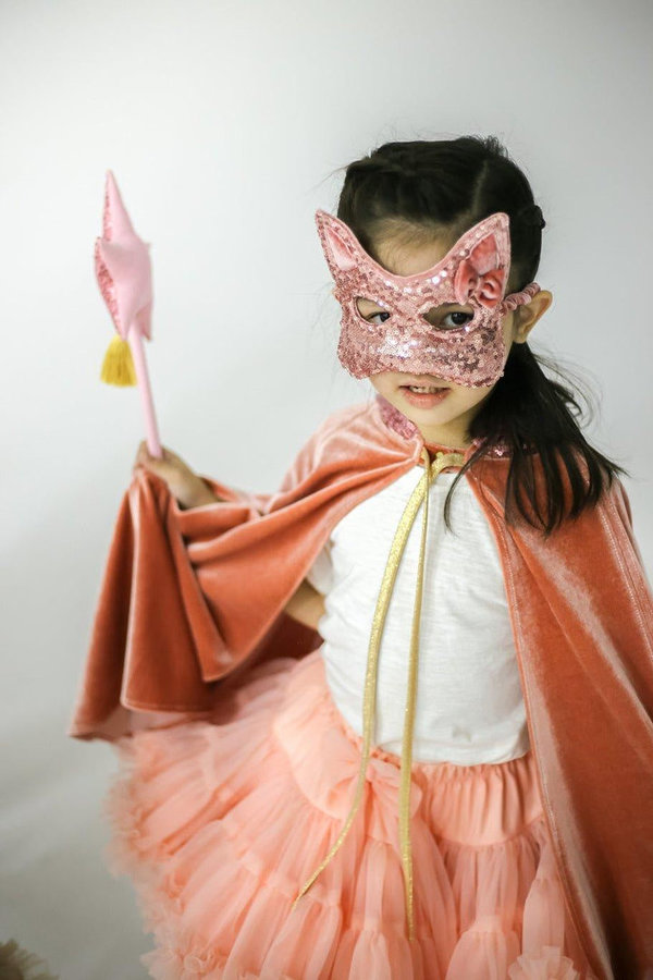 Katzenmaske mit rosa Pailletten - Moi Mili