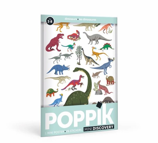 mini Stickerposter " Dinosaurier "- Poppik