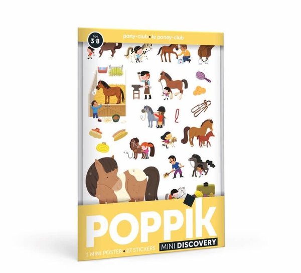 mini Stickerposter " Pony Club "- Poppik