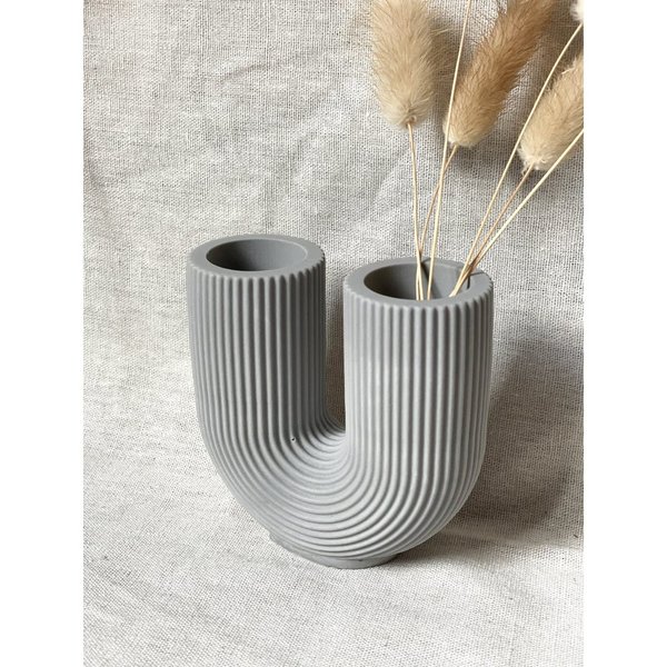 Nordic Design Vase " Grau " - ju.niq Handmade