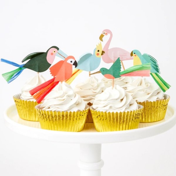 Cupcake Set "Tropische Vögel" - Meri Meri