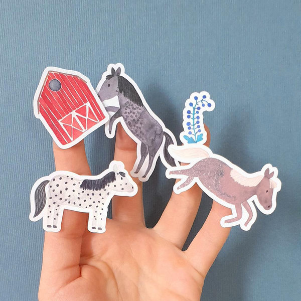 Stickerbogen "Pferde & Ponies" - Frau Ottilie