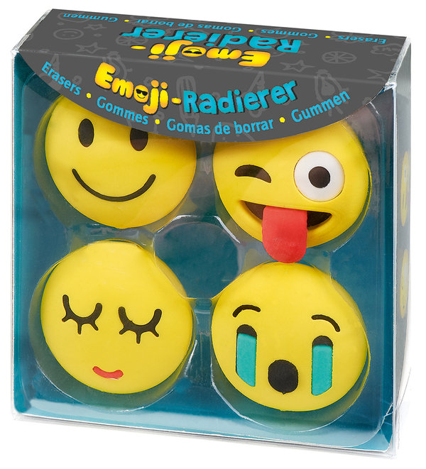 4 Emoji - Radierer "Smileys" -Moses - Verlag
