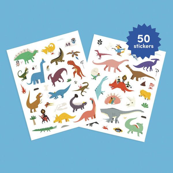 50 fantastische Fenstersticker "Dinosaurier" - Makii