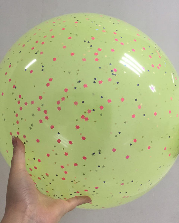 Fun Ballon "Glitzer" , in verschiedenen Farben - Funtrading