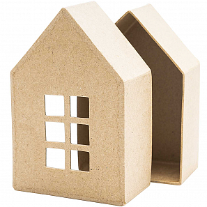 Schachtel Pappmaché-Haus, klein - Rico Design