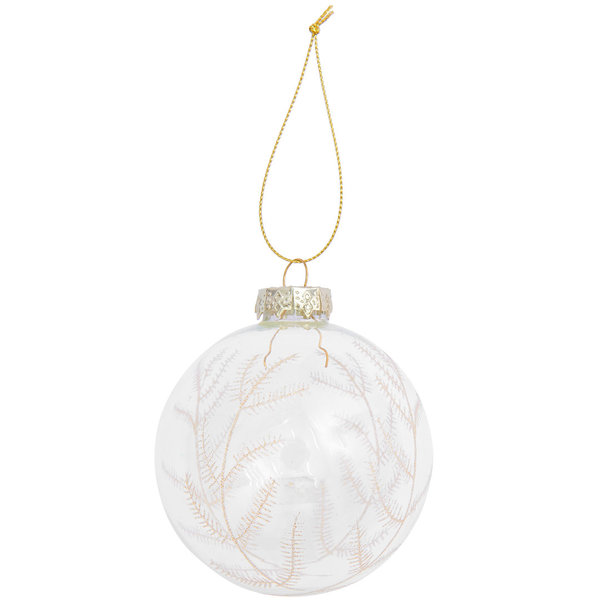 Ohhh! Lovely! Glaskugel Baumschmuck Ornament klar-gold 8cm- Rico Design