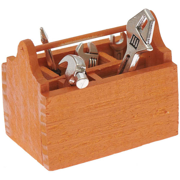 Miniatur Werkzeugkoffer mit Werkzeug , 7-teilig- Rico Design