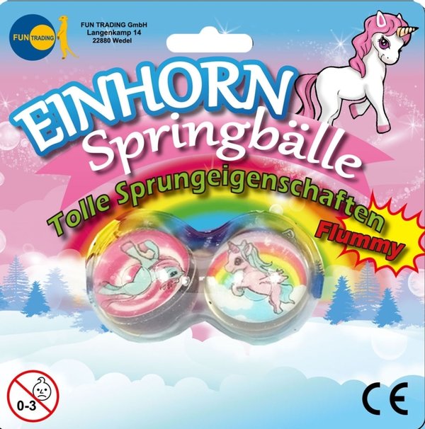 Einhorn Springbälle 2er Set - Fun Trading